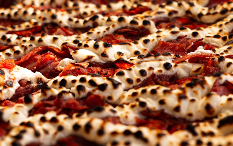 Classic pepperoni Detroit-style pizza